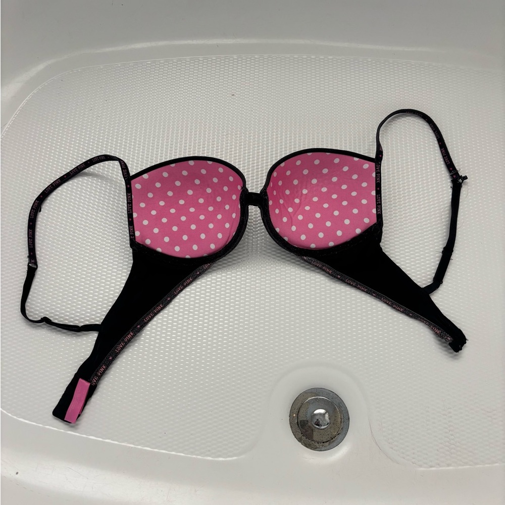 Victoria's Secret Black Bra with Pink Accent